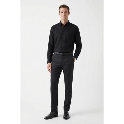Calvin Klein Jeans "SOLID LINEN CLASSIC" Kentkragen, Regular Fit, Leinen-Viskosemix