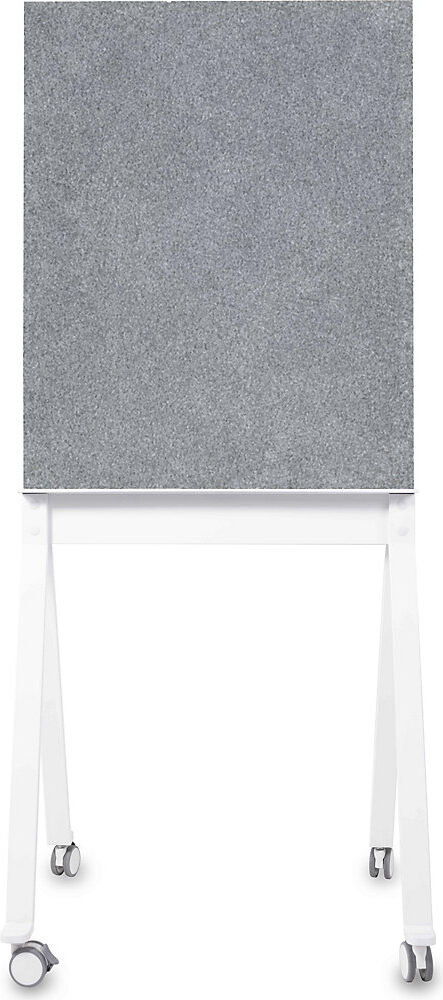 Design-Glasboard, mobil, magnethaftend, BxH 760 x 1800 mm, weiß/grau magnetoplan