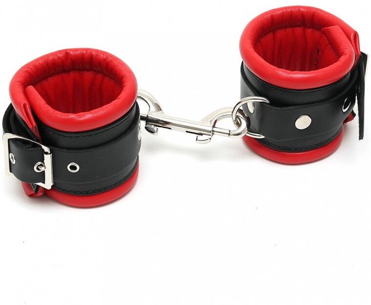 Rimba Menottes chevilles rembourrés luxueuses rouge