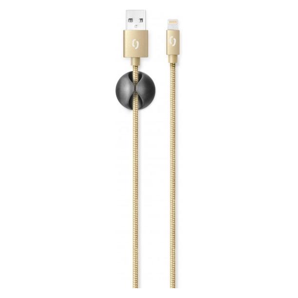 Aligator PREMIUM kabel, Lightning, zlatý (2 m, USB 3.2 Gen 1) (DATKP23)