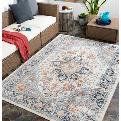 Livabliss Newport Medallion Outdoor Rug