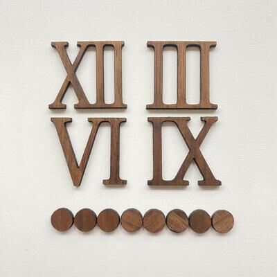 Universal Stock Custom Wooden Clock Numbers Kit With Self Adhesive Arabic & Roman DIY Wall Clock Numerals b