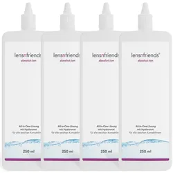 lensnfriends absolut:ion - Kombilösung mit Hyaluronat (4x 250ml) früher COOL