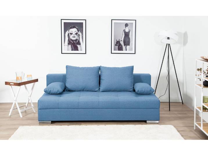 Schlafsofa COLLECTION AB Tania, B: 194 cm, Liegefl. 140x194 cm, Federkern , petrol, B:194cm H:70cm T:90cm, 100%Polyester, Sofas, Schlafsofa, Schlafcouch mit Gästebett inklusive Rückenkissen