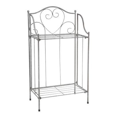 Pflanzentreppe AMBIENTE HAUS "Regal in grau aus Eisen (H) 65cm", grau, B:35cm H:65cm T:20cm, Eisen, Pflanzgefäße, schmiedeeisernes Standregal für Innen- und Außenbereich