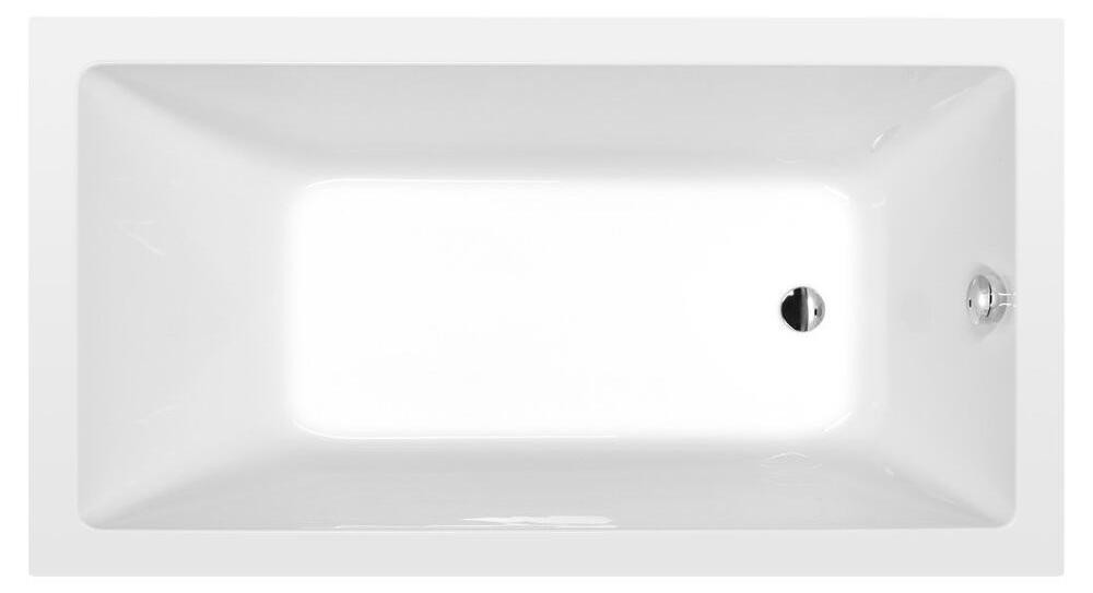 Polysan NOEMI rechthoekig bad, Wit, B: 150 cm, D: 80 cm, H: 39 cm