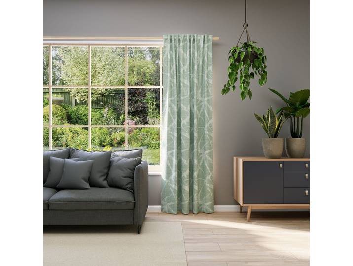 Vorhang NEUTEX FOR YOU BELUGA , grün, B:144cm H:245cm, Jacquard, Polyester, Gardinen, Vorhang, Jacquard mit Allover-Design
