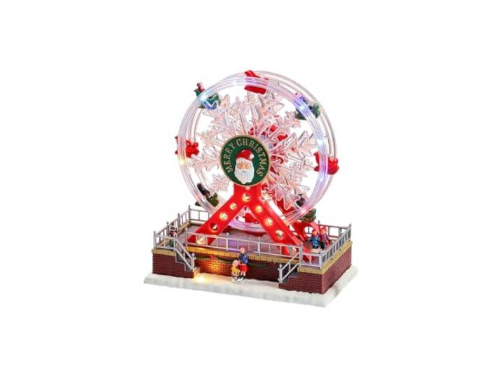 Weihnachtliches Tisch Spieluhr Riesenrad mit Lichtern, C Verschenkbare Innendekoration für Kaminsims,, Fenster oder Eingangsbereich