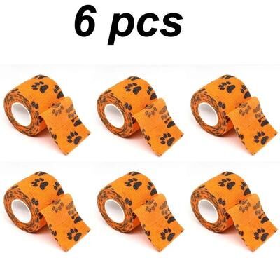 Inspired Finds Protective Self Adhesive Dog Leg Wrap Bandages For Outdoor Paw Protection orange