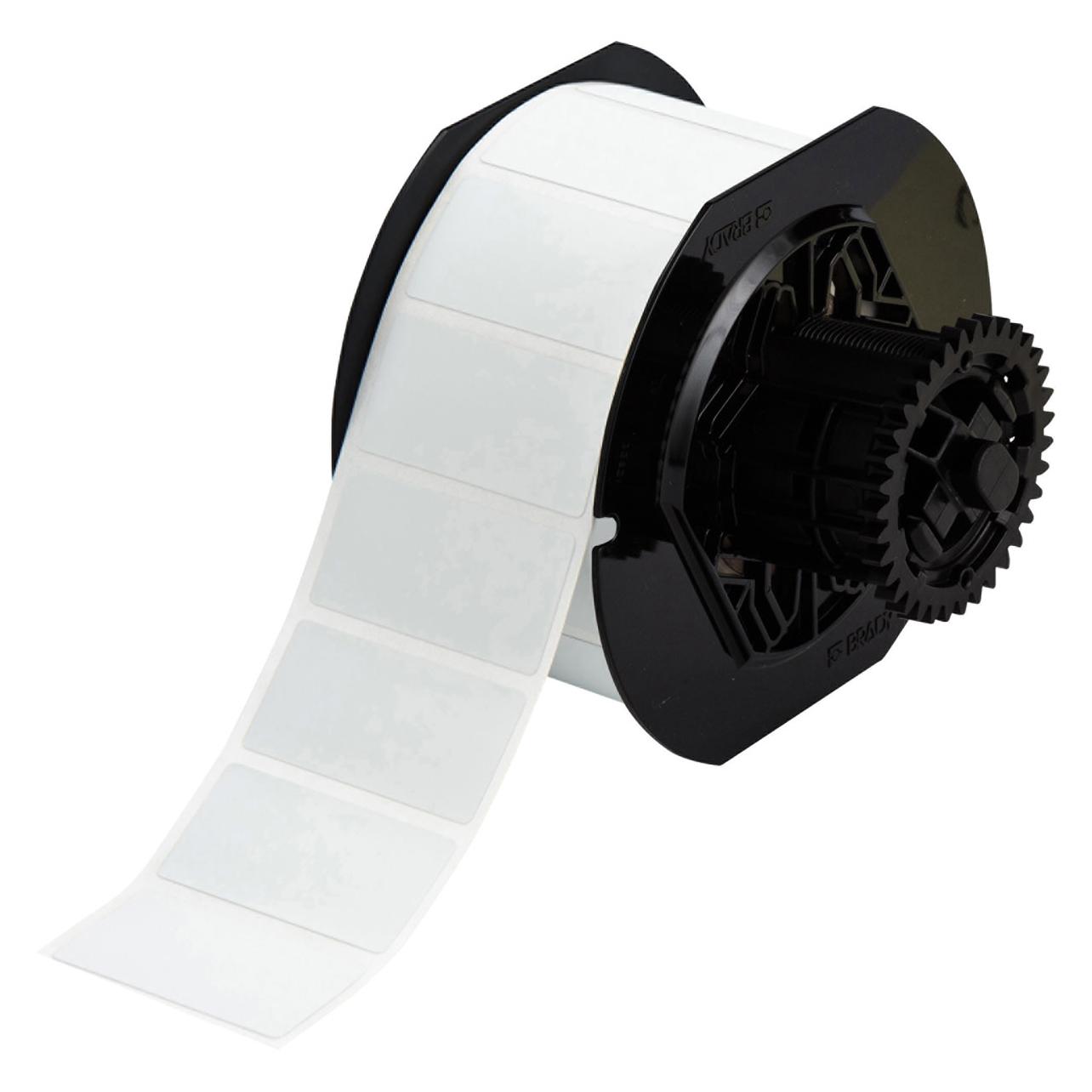 Brady B33-17-486, metallisierter Polyester, Hellgrau, matt, 50.80 x 25.40 mm, extra stark haftend (55.88 mm) (B33-17-486)