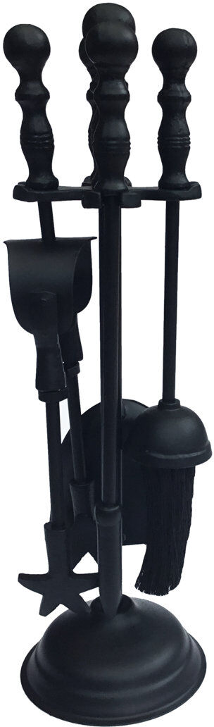 Belfry Heating Inverness Piece Iron Fireplace Tool Set Tool Stand