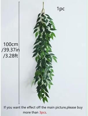 Inspired Living Italian Style Silk Ruscus Garland Lush Hanging Greenery For Home & Event Decor a