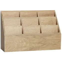 Hübsch Ablage-System mit neun Fächern Eiche Natur 45x15x30cm