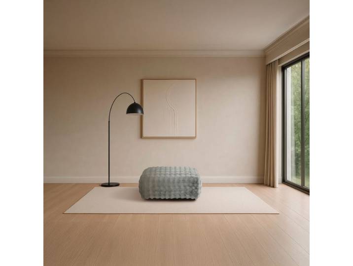 POUF BELLO tissu anthracite