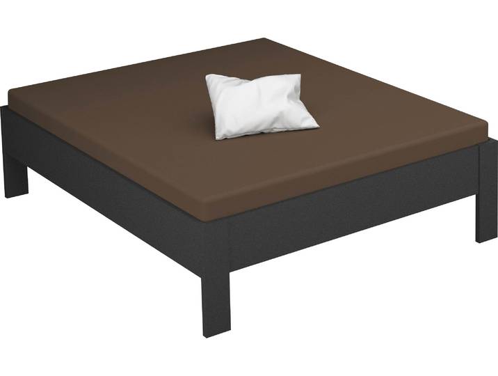 Futonbett RAUCH Aditio , grau (graumetallic), B:166cm H:50cm L:208cm, Betten, Futonbett, ohne Kopfteil