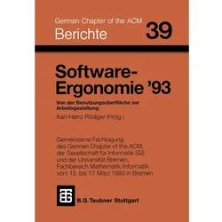 Software-Ergonomie '93, Fachbücher von Rödiger