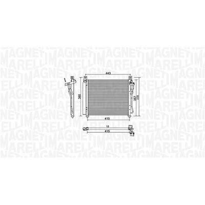 MAGNETI MARELLI Kondensator, Klimaanlage 350203980000 für KIA