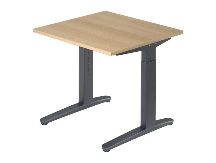 XTRA XB 8 GG Schreibtisch 80 x 80 höhenverstellbar Eiche