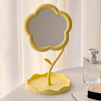 Fusion Finds Sunflower Makeup Mirror Desktop Vanity Mirror Cute Tabletop Decorative Mirror For Bedroom Dorm Dresser yellow Big