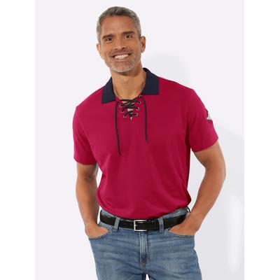 Poloshirt CLASSIC "Kurzarm-Poloshirt", Herren, Gr. 52/54, rot, 100% Baumwolle, gemustert, mehrfarbig, unifarben, Shirts