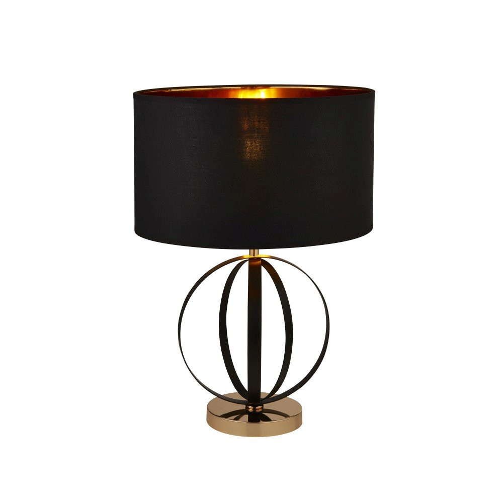 Searchlight Table Schemerlamp EU8072BGO - Goud/Messing en Zwart