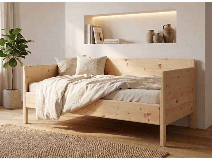 Sofabett „Marina“ Zirbe 80 x 190 cm Massivholz Zirbe