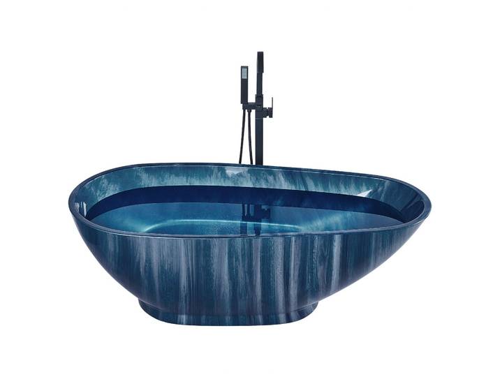 BADEWANNE FREISTEHEND 80x170x58 cm blau Rioja