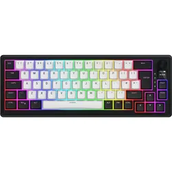 Hator Skyfall 65 MAG ULTIMA 8K wireless (DE, Kabelgebunden, Kabellos), Tastatur, Weiss, Schwarz
