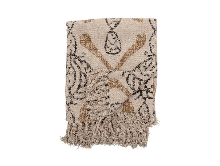 Überwurfdecke Tiare – Natur, aus recycelter Baumwolle - 160x130 - Natur - Luxusbetten24