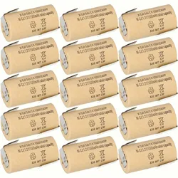 15x XCell Sub-C Hochleistungsakku mit Z-Lötfahne - 1,2V 1500 mAh NiCd