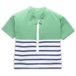 Floatee - Das Anti-Ertrinken T-Shirt für Kinder mit UV-Schutz, grün - Gr. 116 | Kurzarm T-Shirt Komplettset