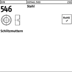 Schlitzmutter DIN 546 M5 Stahl 1000 Stück