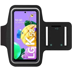 SmartFitness LG K52 Handy Sport Armband, Smartphone Sportarmband, Schwarz