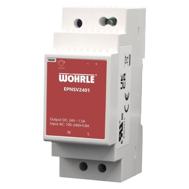 Wöhrle Netzgerät 1ph. E90-264V EPNSV2401 AC A:24VDC 1,5A Verteilereinbau (41.000000000014)