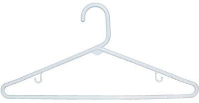 The Great American Hanger Company White Tubular Plastic Top Hanger (Case of 72)