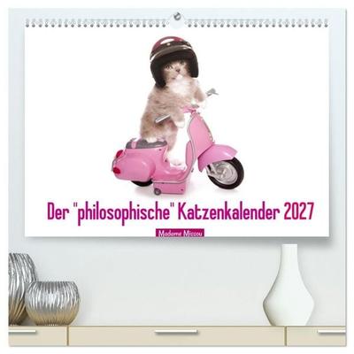 Der 'philosophische' Katzenkalender 2027 (hochwertiger Premium Wandkalender 2027 DIN A2 quer), Kunstdruck in Hochglanz