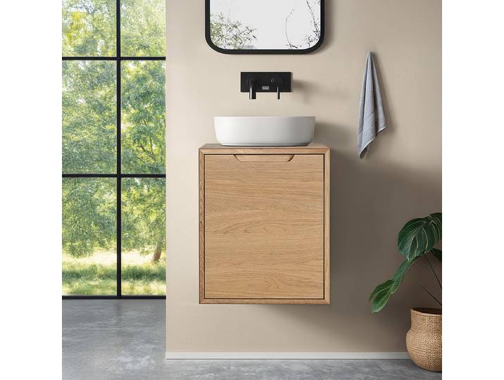 Hänge-Waschtisch 45 cm 45 x 52 x 40cm Braun/Beige