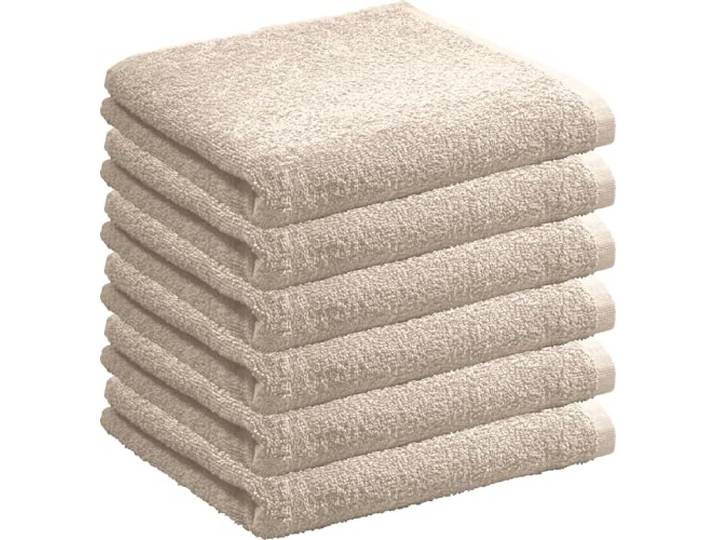 REDBEST Handtuch Oceanside 6er-Pack Leichtfrottier beige Größe 50x80 cm
