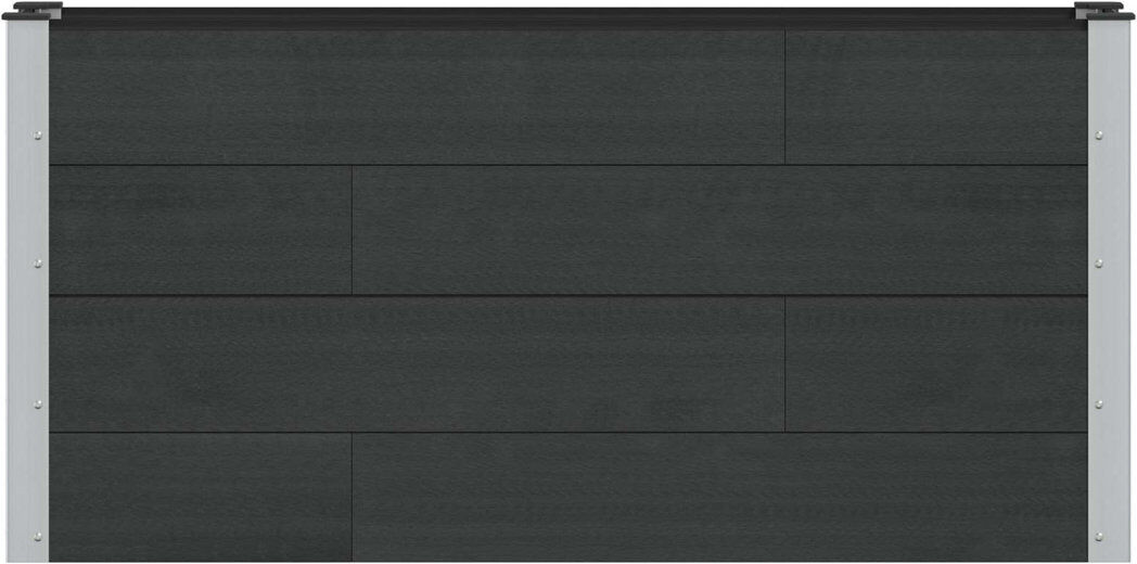 Dakota Fields Planter Black 72cm H x 150cm W x 30cm D