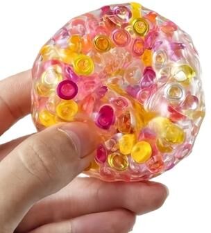 DynamicDeals Ice Bead Stress Relief Squishy Ball Slow Rebound Sensory Fidget Toy colorful