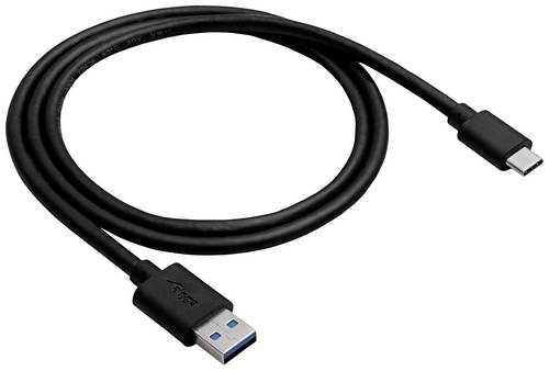 Akyga USB-Kabel USB-A Stecker, USB-C Stecker 0.50m Schwarz AK-USB-24