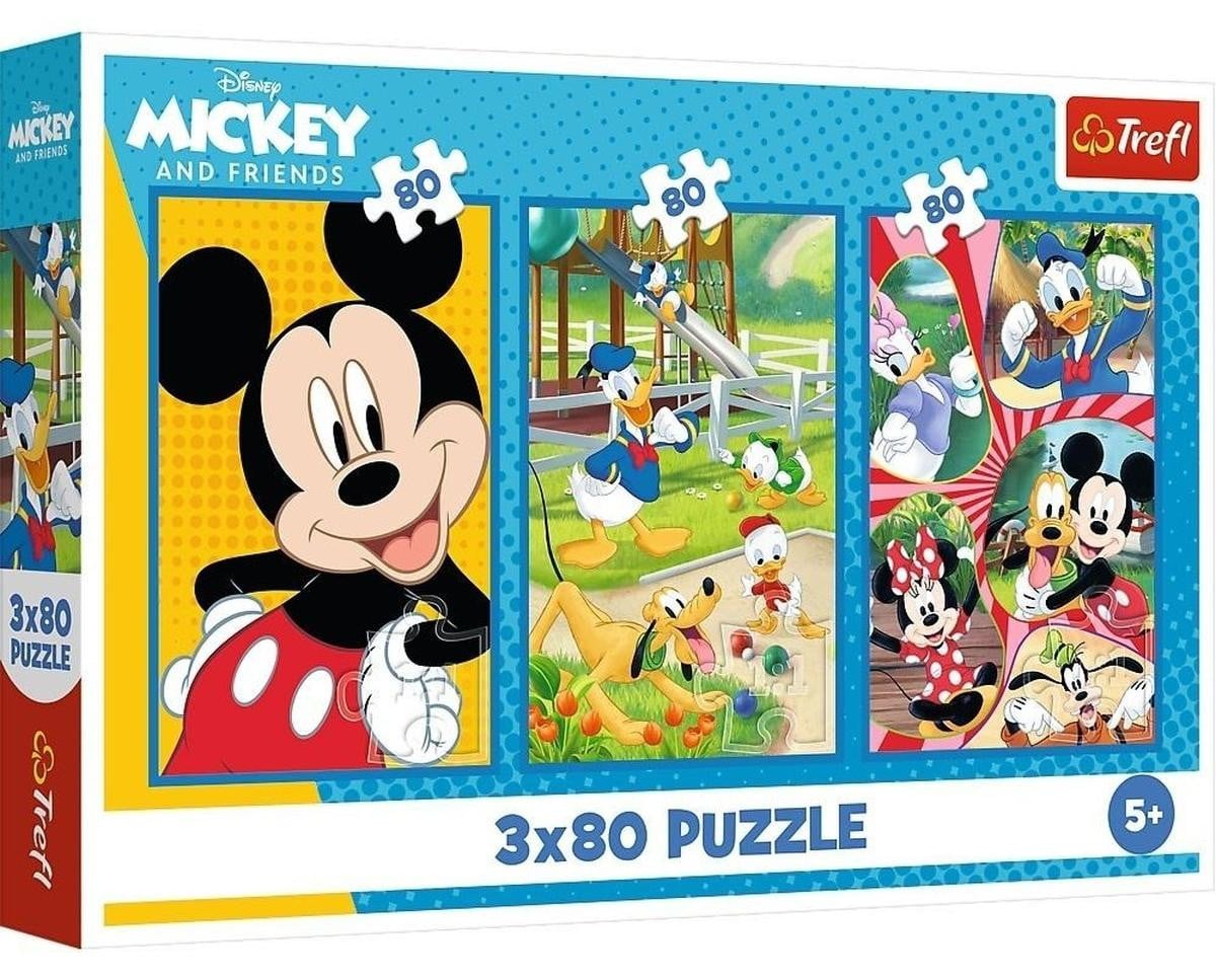 Trefl Mickey Mouse Team Puzzel 3x80 stukjes