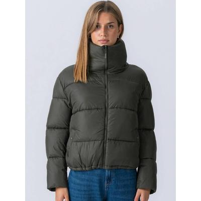 Outdoorjacke TEESHOPPEN "TEESHOPPEN Jacket Short Puffer", Damen, Gr. L, olive, Obermaterial: 100% Nylon, Jacken Outdoorjacke