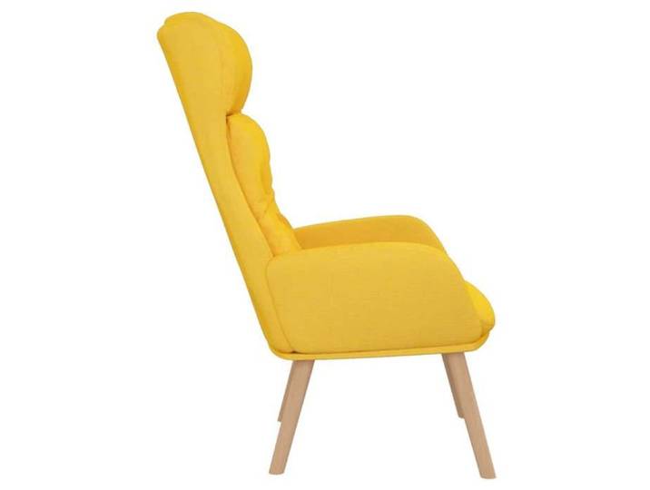 Fauteuil simple - Jaune - Chaise de relaxation - Jaune moutarde Tissu 70x77x94 cm F7977