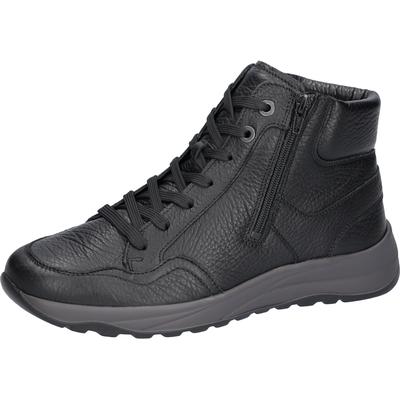 Schnürboots WALDLÄUFER "K-John", Herren, Gr. 7, Textil, schwarz, Nappaleder, Schuhe Schnürboots, Schnürstiefelette, Sneakerboots, Komfortboots in Extraweite K