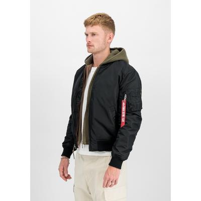 Bomberjacke ALPHA INDUSTRIES "MA-1 VF 59 Slim", Herren, Gr. XS, schwarz, Obermaterial: 100% Nylon. Futter: 100% Nylon. Füllung: 100% Polyester, Jacken Bomberjacke