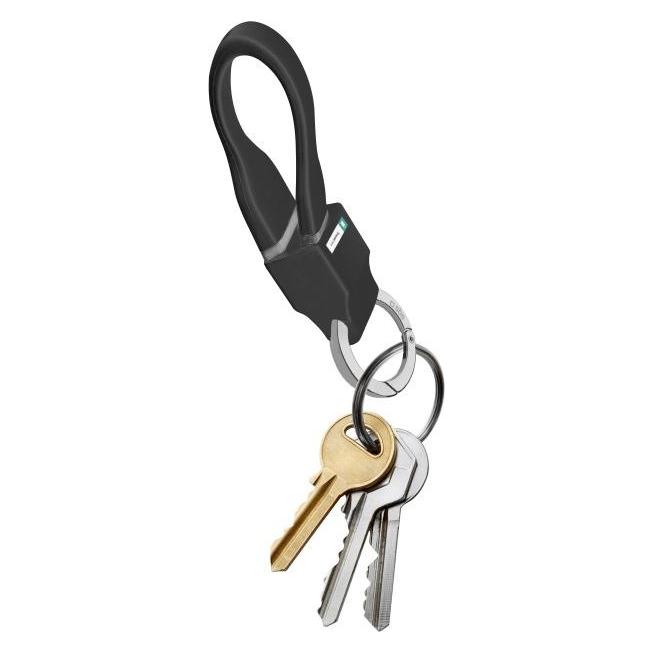 SBS Netz und Ladekabel USB - Micro-USB mit Schlüsselanhänger (0.12 m, USB 2.0) (TECABLEMICROPORTK)