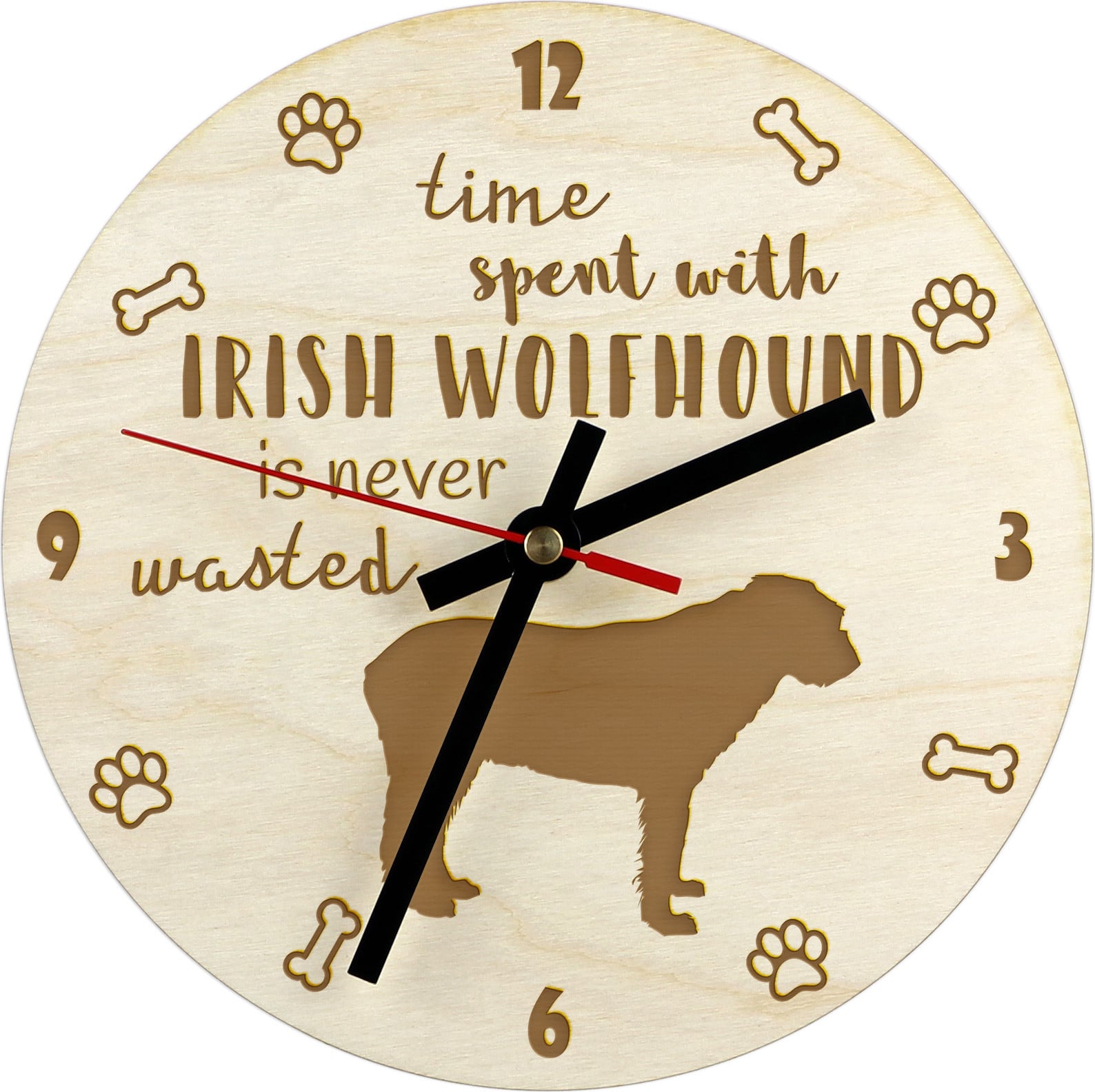 Art-Dog Wandklok Ierse wolfshond