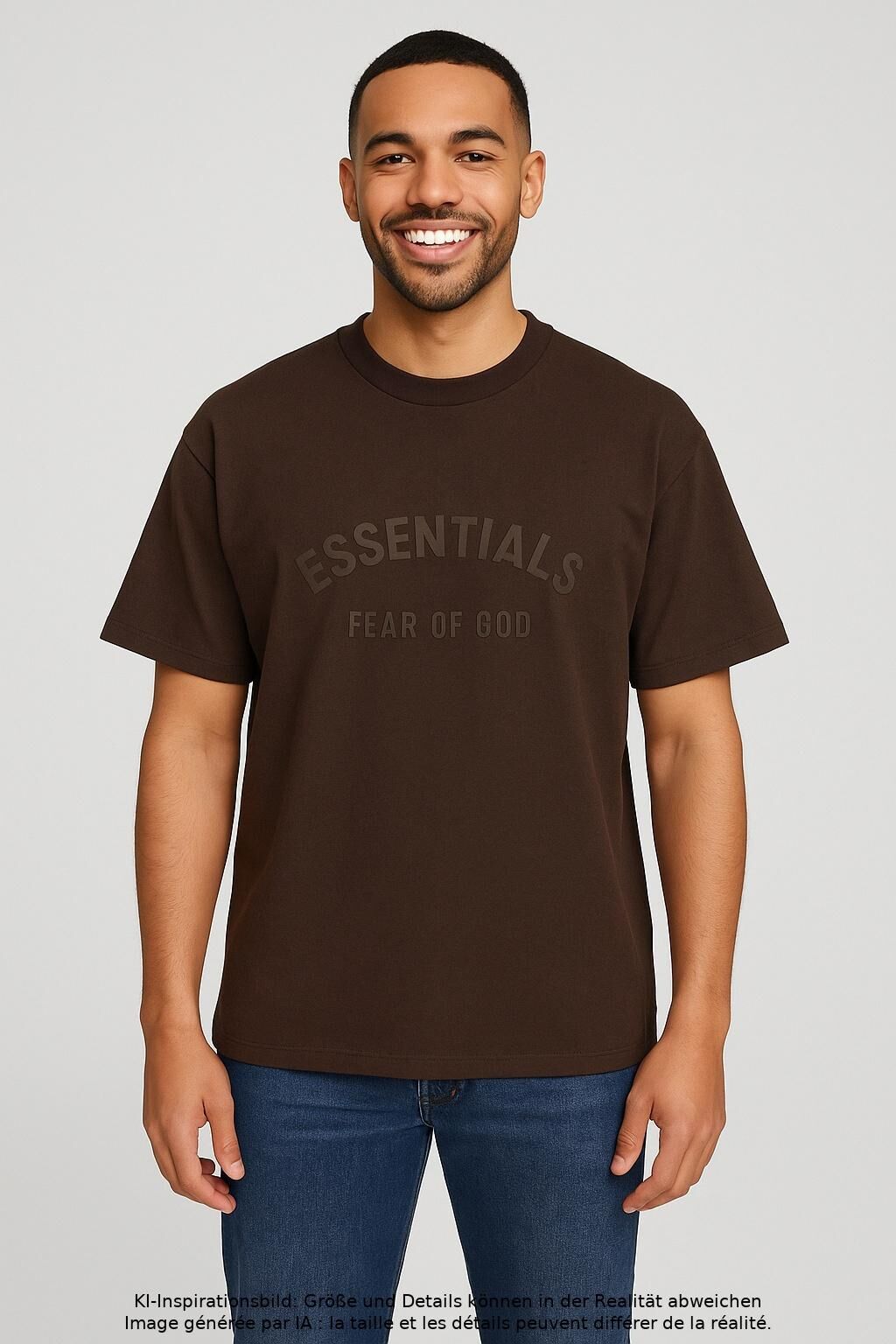 Essentials Fear of God Herren T-Shirt, Braun, Gr. S, Baumwolle - Second Hand