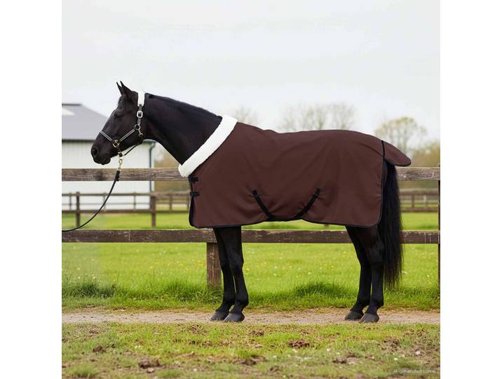 vidaXL Pferdedecke Dunkelbraun 75 cm Polarfleece